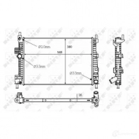Радиатор охлаждения двигателя NRF 8718042161499 Ford C-Max 2 (CB7, CEU) Гранд Минивэн 1.6 TDCi 95 л.с. 2010 – наст. время G 1HUL 58289