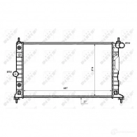 Радиатор охлаждения двигателя NRF Saab 9-5 (YS3E) 1 Универсал 3.0 V6t 200 л.с. 1998 – 2009 53844 8718042079602 N8 WUM