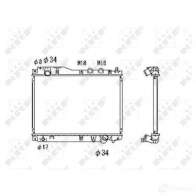 Радиатор охлаждения двигателя NRF Honda Civic 7 (EU, EP, EV) Хэтчбек 1.7 CTDi 100 л.с. 2002 – 2005 8718042037190 53461 EA TIHOE