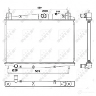 Радиатор охлаждения двигателя NRF M12 RF 8718042111302 Mazda 2 (DE) 3 Хэтчбек 1.6 MZ CD 90 л.с. 2008 – 2015 53059