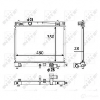 Радиатор охлаждения двигателя NRF 8718042164308 8 KRZEI5 Toyota Urban Cruiser (XP110) 1 Хэтчбек 58501
