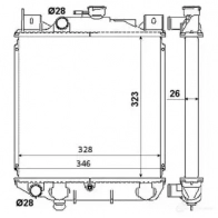 Радиатор охлаждения двигателя NRF 53881 CFN Z9A 8718042085504 1791074