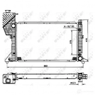 Радиатор охлаждения двигателя NRF X0CT71 4 50574 8718042031631 Mercedes Sprinter (901, 902) 1 Кабина с шасси 2.9 212 D 122 л.с. 1995 – 2000