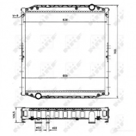 Радиатор охлаждения двигателя NRF CK4A DF 8718042148193 51569A 1789918 - Изображение 2