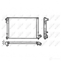 Радиатор охлаждения двигателя NRF Peugeot 406 1 (8B) Седан 1.9 D 75 л.с. 1996 – 2004 SM NMLS 8718042040244 58077