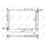 Радиатор охлаждения двигателя NRF 1791447 EBIF U 55425A 8718042182050