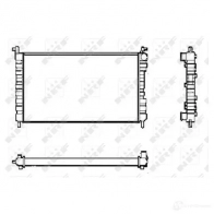 Радиатор охлаждения двигателя NRF 53600 1790813 8718042037640 M 819LS