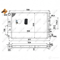 Радиатор охлаждения двигателя NRF 514436 8 VPZ6GC 1789903 8718042047298 - Изображение 4