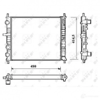 Радиатор охлаждения двигателя NRF 58191 P 379NH 8718042041050 1791702