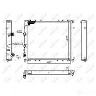 Радиатор охлаждения двигателя NRF 668 4F 58075A 8718042182036 Renault Kangoo (FC) 1 Фургон 1.9 D 65 (FC0E. FC02. FC0J. FC0N) 64 л.с. 1997 – 2024