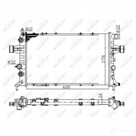 Радиатор охлаждения двигателя NRF 8718042181947 58178A F6W5TP R Opel Zafira (A) 1 Минивэн 2.2 DTI 16V (F75) 117 л.с. 2002 – 2005