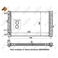 Радиатор охлаждения двигателя NRF 8718042152923 56127 8 1PH7W Skoda Superb (3U) 1 2001 – 2008