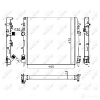 Радиатор охлаждения двигателя NRF Renault Kangoo (FC) 1 Фургон 1.9 dCi 4x4 (FC0V) 84 л.с. 2003 – 2024 U OKMLBL 58317A 8718042181930