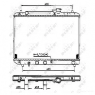 Радиатор охлаждения двигателя NRF 8718042034793 53207 F696 P5C Suzuki Baleno (EG) 1 Хэтчбек 1.6 i 16V (SY416) 98 л.с. 1995 – 2002