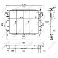 Радиатор охлаждения двигателя NRF HH6Z 1D 1790124 8718042033864 52144 - Изображение 1