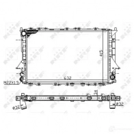 Радиатор охлаждения двигателя NRF 8718042181763 Audi 100 (C4) 4 Универсал 2.6 Quattro 150 л.с. 1992 – 1994 51320A T WB6P15