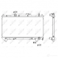 Радиатор охлаждения двигателя NRF 8718042035349 XS ELRV 53267 Toyota Avensis (T220) 1 Хэтчбек 2.0 (ST220) 128 л.с. 1997 – 2000