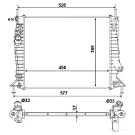 Радиатор охлаждения двигателя NRF 6 OKMGV0 8718042101587 53028 Ford C-Max 1 (CB3, DM2) Минивэн 1.6 Duratec 116 л.с. 2007 – 2010