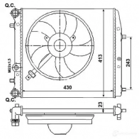 Радиатор охлаждения двигателя NRF 53021 1790268 Q9 2WU7 8718042100061 - Изображение 4