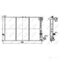 Радиатор охлаждения двигателя NRF Citroen Xantia 1 (X1, X2) Хэтчбек 1.9 Turbo D 90 л.с. 1993 – 2003 8718042114884 53085 2X MEL