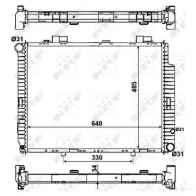 Радиатор охлаждения двигателя NRF C3OJ IXJ 8718042032713 51604 1789935 - Изображение 2