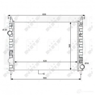 Радиатор охлаждения двигателя NRF 8718042172419 FMXG77 7 Fiat Strada (178) 1 Пикап 1.3 D Multijet 85 л.с. 2006 – 2025 59120