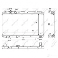 Радиатор охлаждения двигателя NRF VN3D 5 8718042166418 Toyota 58645