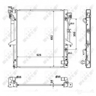 Радиатор охлаждения двигателя NRF JF6AJ E Mitsubishi L200 4 (KA, KB) 2005 – 2014 8718042088895 53909