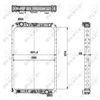 Радиатор охлаждения двигателя NRF 1790020 N GU59Z 519720 8718042048257 - Изображение 2