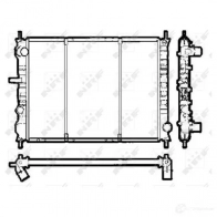 Радиатор охлаждения двигателя NRF N 1WEQBQ 8718042041708 58295 Fiat Marea (185) 1 Универсал 1.9 JTD 110 (185BxT1A) 110 л.с. 2000 – 2002