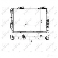 Радиатор охлаждения двигателя NRF 4TV YI 8718042039620 55333 Mercedes C-Class (W202) 1 Седан 3.6 C 36 AMG (2028) 280 л.с. 1994 – 2000