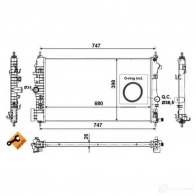 Радиатор охлаждения двигателя NRF 53776 1790978 P37UH Y 8718042072986 - Изображение 6