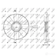 Крыльчатка вентилятора двигателя NRF 8718042176844 0R XCR 1789291 49802 - Изображение 2