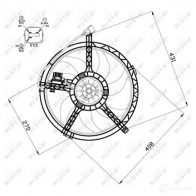 Вентилятор радиатора NRF 1788681 47508 KBQM H 8718042120847 - Изображение 3