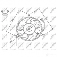 Вентилятор радиатора NRF K6 62Y7T 8718042184078 Volkswagen Transporter (T4) 4 Грузовик 1.9 D 61 л.с. 1990 – 1995 47745