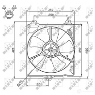 Вентилятор радиатора NRF Toyota Avensis (T220) 1 Седан 2.0 TD (CT220) 90 л.с. 1997 – 2003 47753 8718042184153 M JN4B
