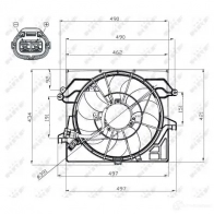 Вентилятор радиатора NRF 8718042156235 GL WWHR8 47482 1788656 - Изображение 4