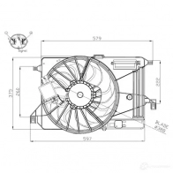 Вентилятор радиатора NRF Ford C-Max 2 (CB7, CEU) Гранд Минивэн 1.6 TDCi 95 л.с. 2010 – наст. время B L8NB2X 47964
