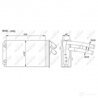 Радиатор печки, теплообменник NRF 1791612 58035 8718042040022 PH 77V - Изображение 5