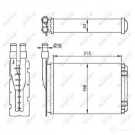 Радиатор печки, теплообменник NRF 8718042045935 507339 1789721 AAIWX C - Изображение 3