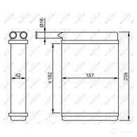 Радиатор печки, теплообменник NRF 52221 1790166 BRMC VQ 8718042034311 - Изображение 5
