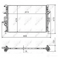 Радиатор печки, теплообменник NRF 450 KZ 1791257 8718042100153 54242 - Изображение 4