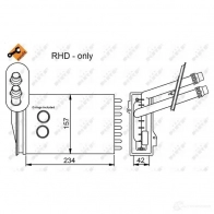 Радиатор печки, теплообменник NRF 1790623 GEXK9 I 8718042036674 53402 - Изображение 6