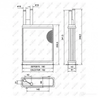 Радиатор печки, теплообменник NRF 8718042033215 1790068 52066 JJ2Z 7 - Изображение 5