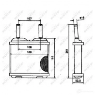 Радиатор печки, теплообменник NRF 1790100 52113 8718042033598 D UIEDW - Изображение 3