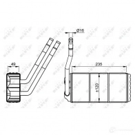 Радиатор печки, теплообменник NRF R 34G0 54263 8718042115034 1791278 - Изображение 6