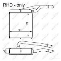 Радиатор печки, теплообменник NRF 54226 8718042075901 1Y6 6EO 1791243 - Изображение 3