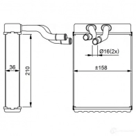 Радиатор печки, теплообменник NRF 8718042128157 54289 1791304 LZ OZ0 - Изображение 6