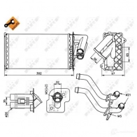Радиатор печки, теплообменник NRF CSSM 1 8718042040251 1791632 58081 - Изображение 5