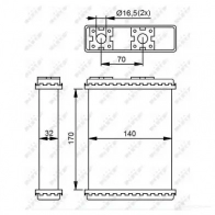 Радиатор печки, теплообменник NRF T YBSANC 8718042034373 52230 1790170 - Изображение 3
